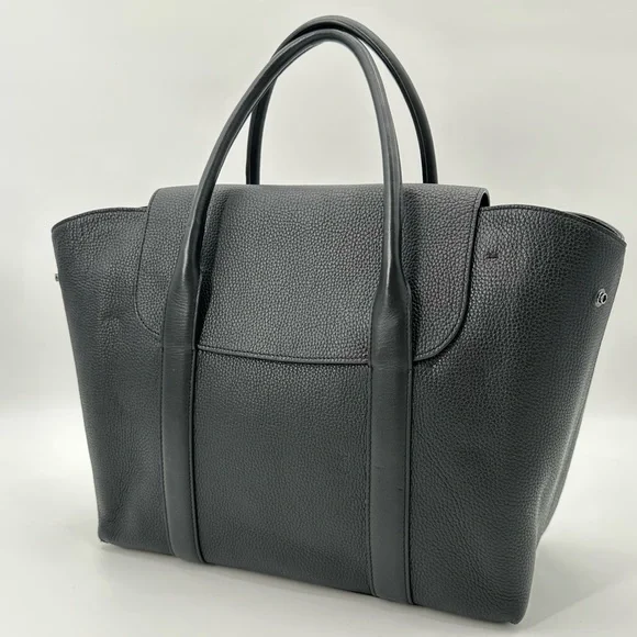 Cuyana Black Leather Trapeze Satchel - Picture 2 of 7